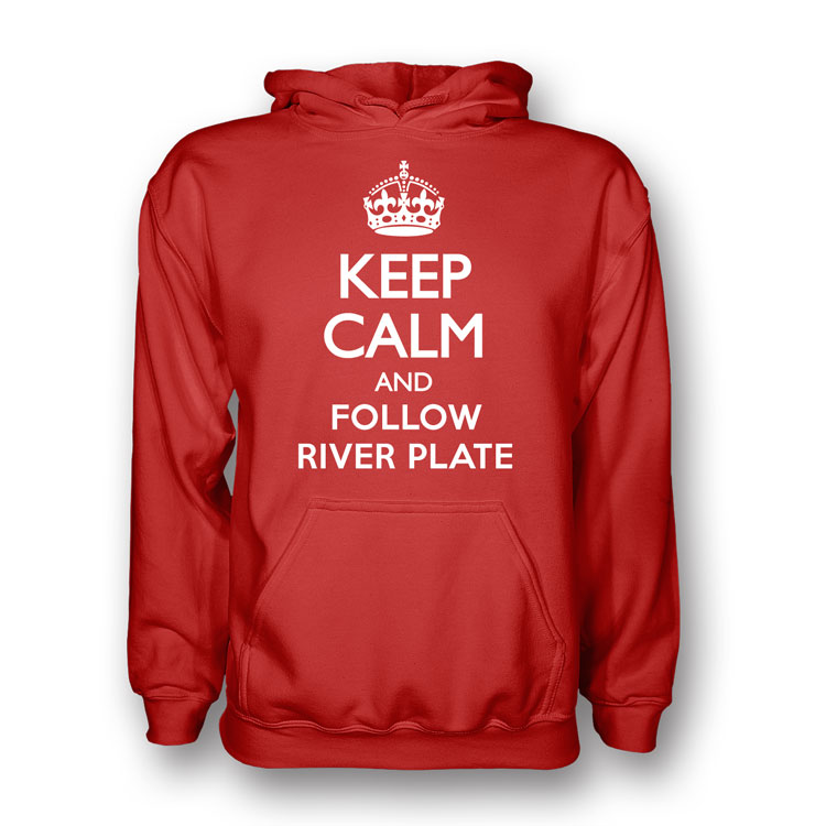 Keep Calm And Follow River Plate Hoody (red) - Kids