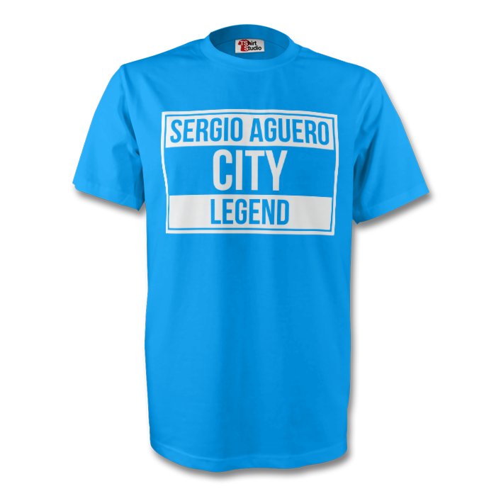 Sergio Aguero Man City Legend Tee (sky Blue) - Kids