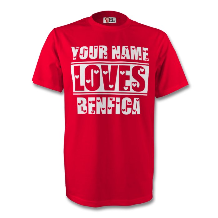Your Name Loves Benfica T-shirt (red) - Kids