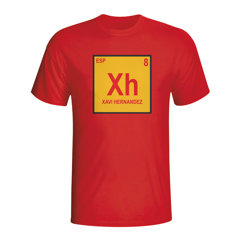 Xavi Spain Periodic Table T-shirt (red)