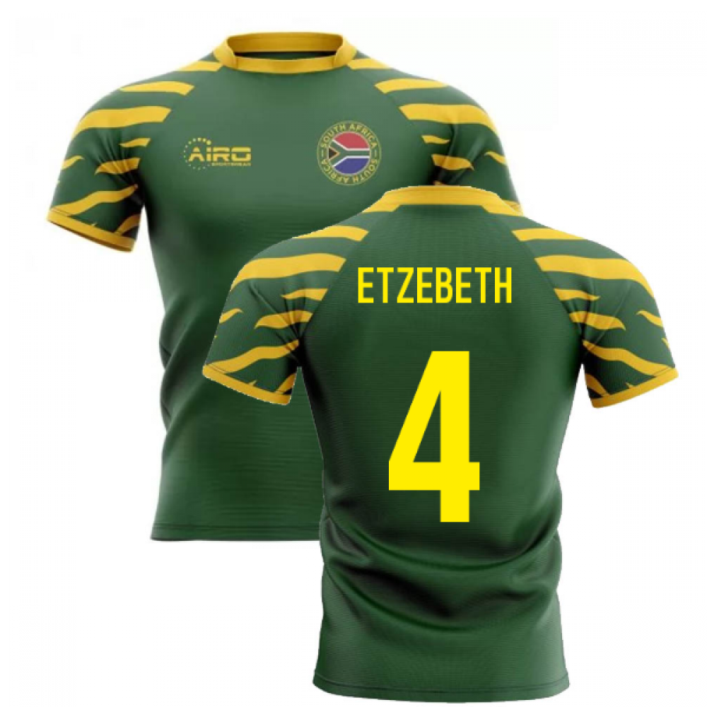 2023-2024 South Africa Springboks Home Concept Rugby Shirt (Etzebeth 4)