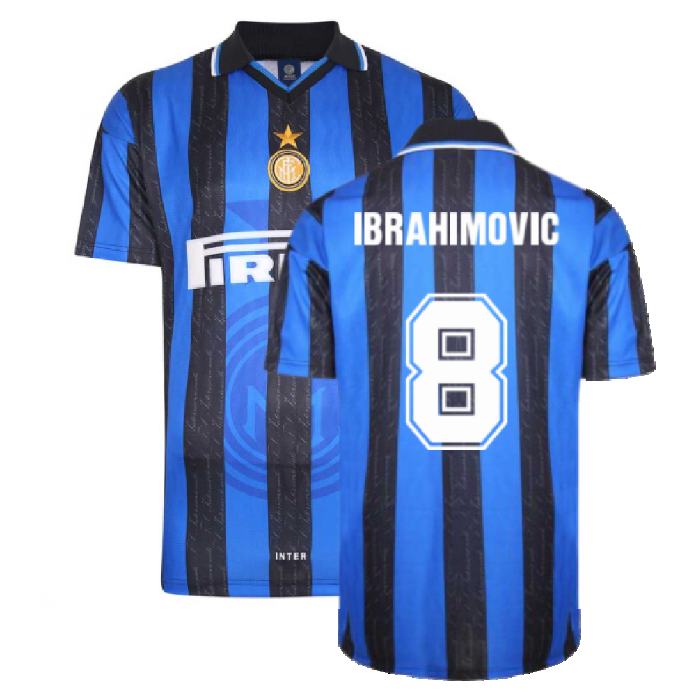 1998 Inter Milan Score Draw Home Shirt (IBRAHIMOVIC 8)