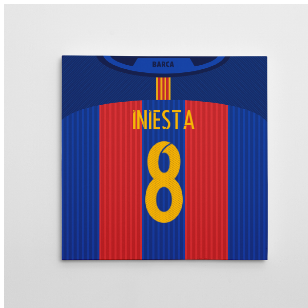 Barcelona 16-17 Canvas Print (Iniesta 8)