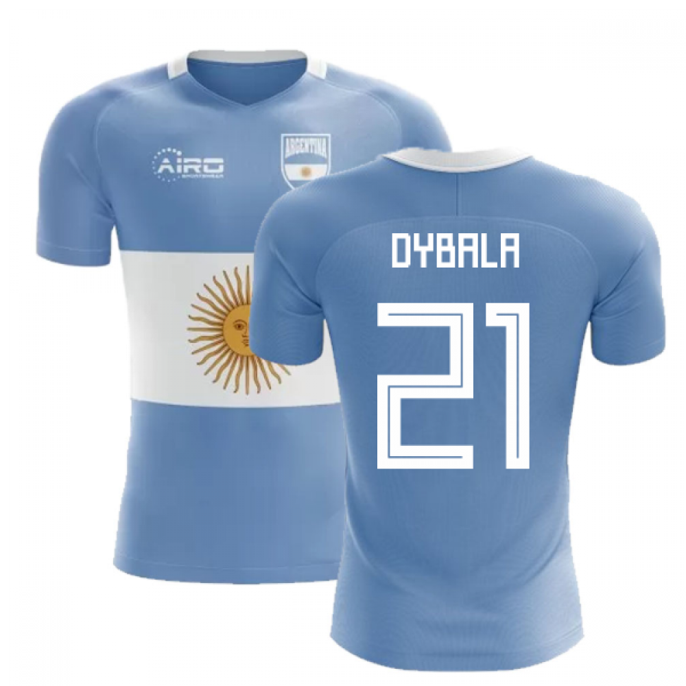 2024-2025 Argentina Flag Concept Football Shirt (Dybala 21) - Kids