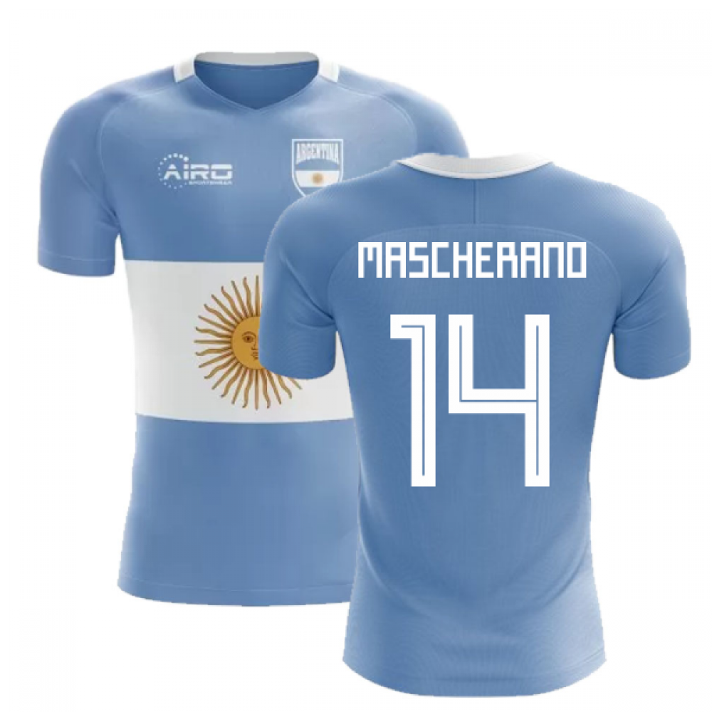 2025-2026 Argentina Flag Concept Football Shirt (Mascherano 14) - Kids