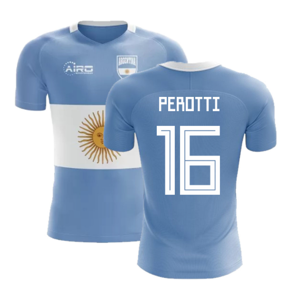 2024-2025 Argentina Flag Concept Football Shirt (Perotti 16)