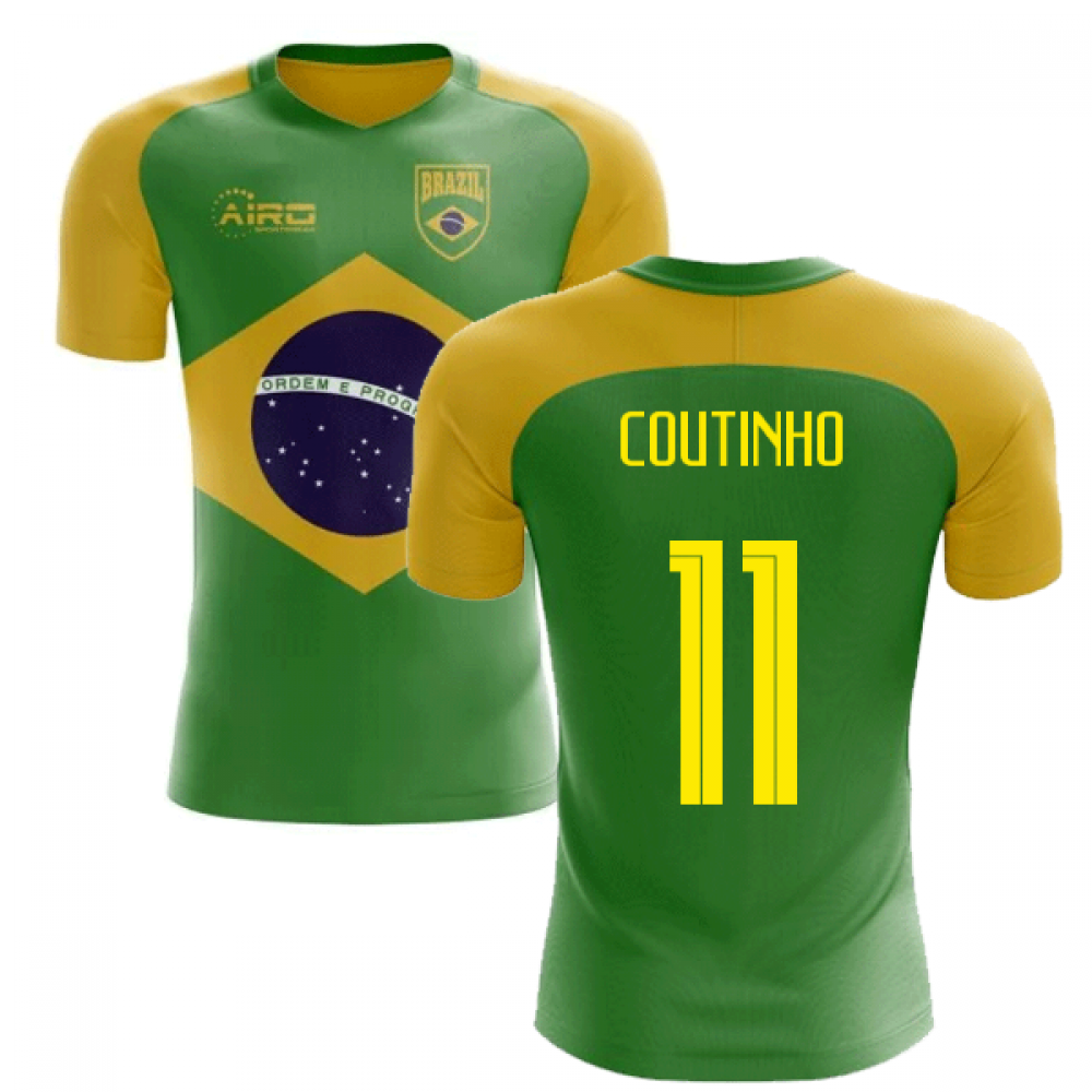 2025-2026 Brazil Flag Concept Football Shirt (Coutinho 11)