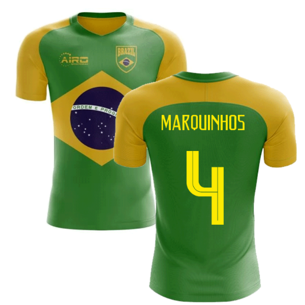 2023-2024 Brazil Flag Concept Football Shirt (Marquinhos 4)