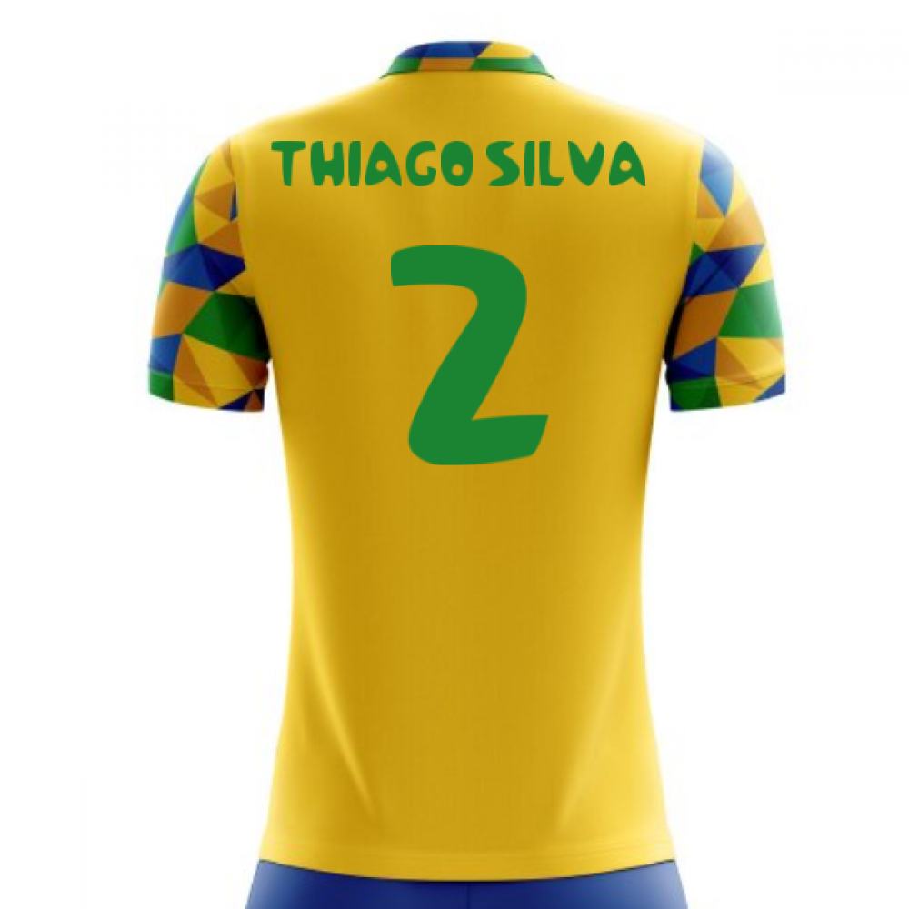 2025-2026 Brazil Home Concept Football Shirt (Thiago Silva 2) - Kids
