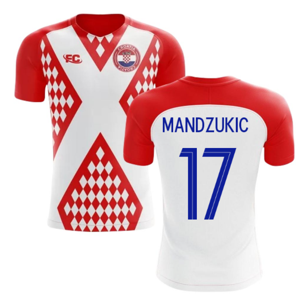 2018-2019 Croatia Fans Culture Home Concept Shirt (Mandzukic 17) - Womens
