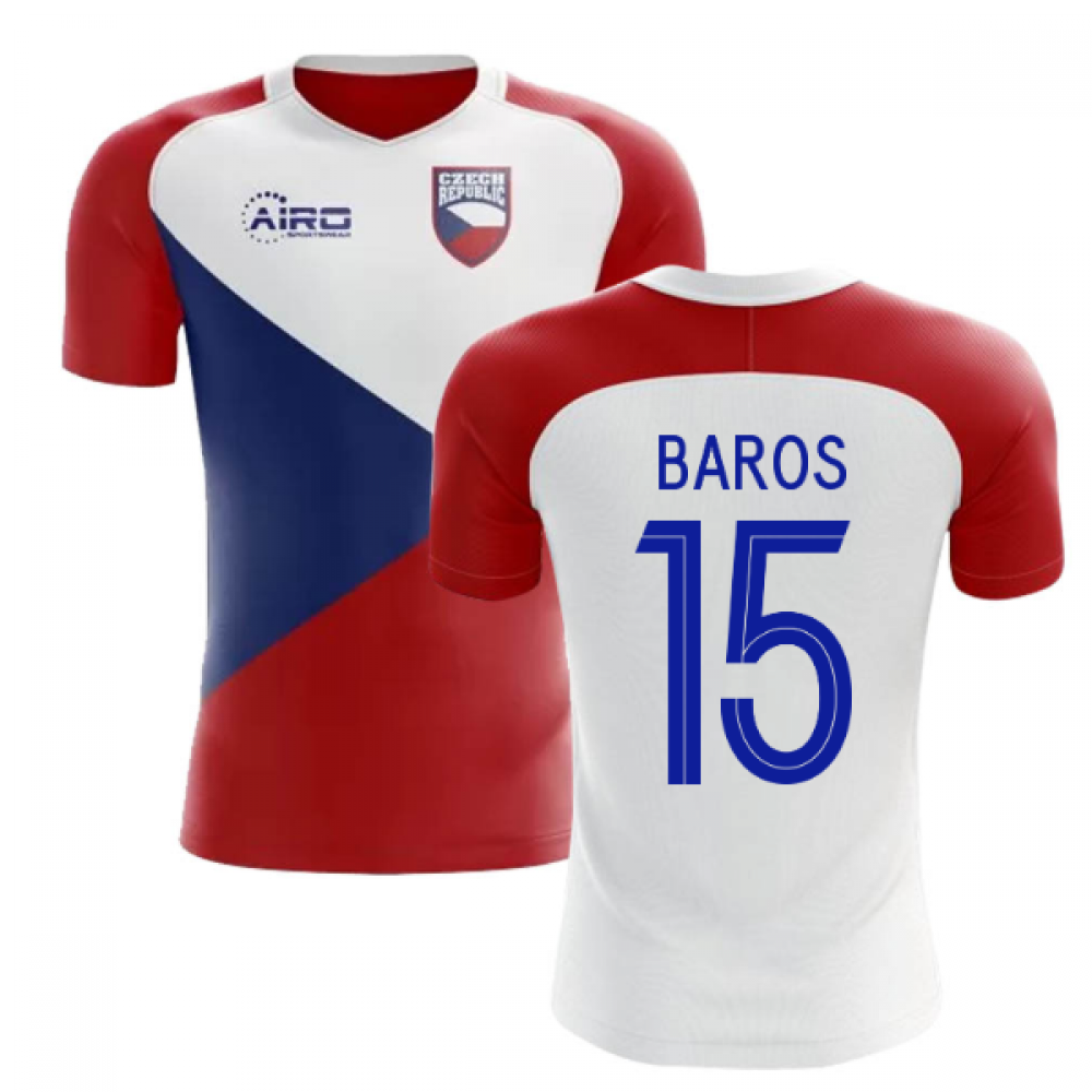 2023-2024 Czech Republic Home Concept Football Shirt (BAROS 15) - Kids