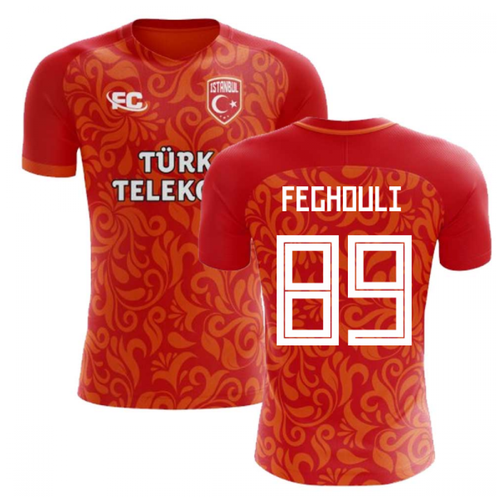 2018-2019 Galatasaray Fans Culture Home Concept Shirt (Feghouli 89) - Kids (Long Sleeve)