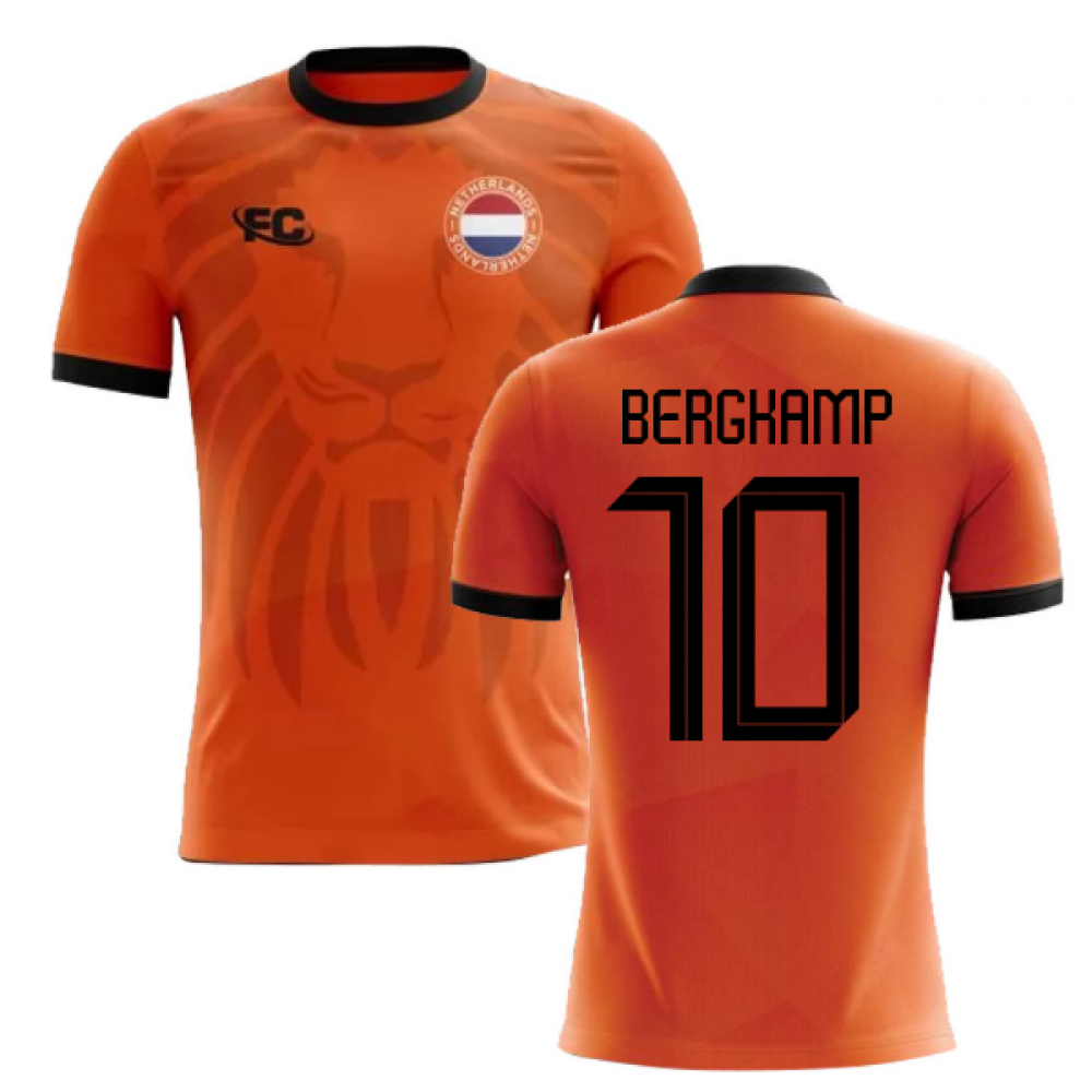 2018-2019 Holland Fans Culture Home Concept Shirt (BERGKAMP 10) - Kids (Long Sleeve)