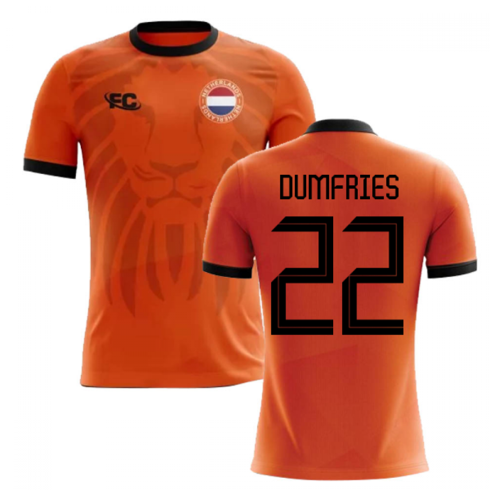 2018-2019 Holland Fans Culture Home Concept Shirt (DUMFRIES 22) - Kids (Long Sleeve)