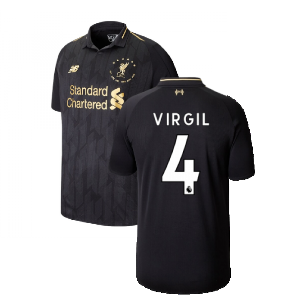 Virgil #4 Liverpool 2018-2019 Champions League Football Nameset for shirt 