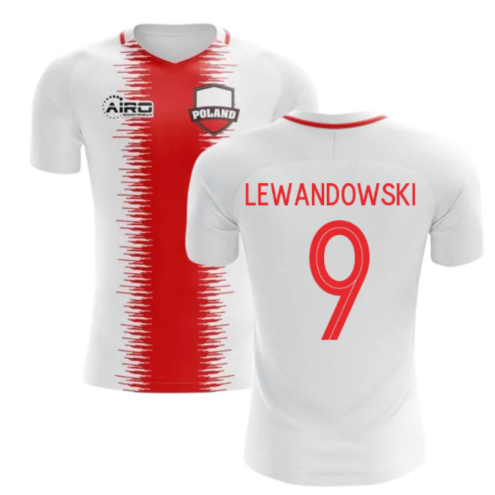 2023-2024 Poland Home Concept Football Shirt (Lewandowski 9)