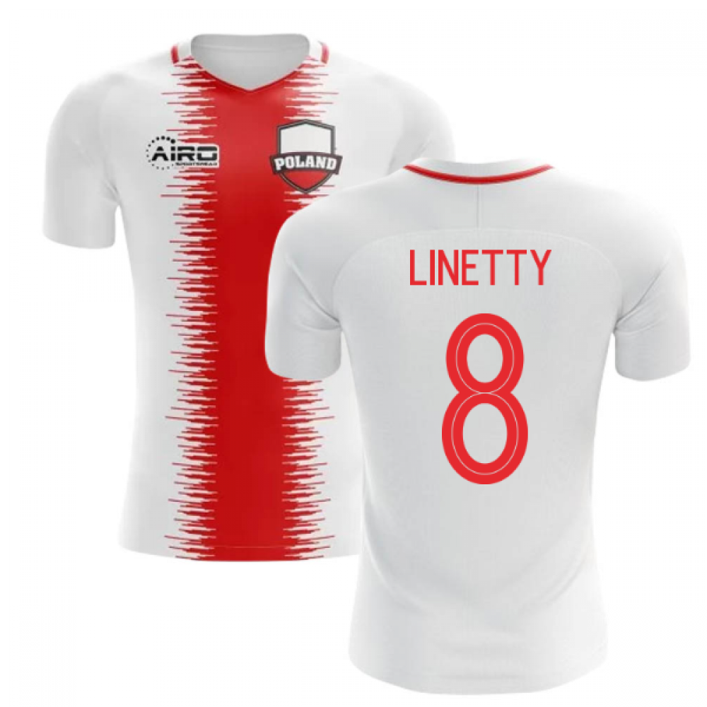 2023-2024 Poland Home Concept Football Shirt (Linetty 8) - Kids