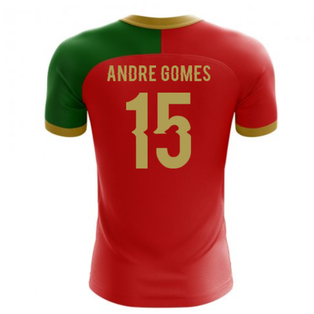 2023-2024 Portugal Flag Home Concept Football Shirt (Andre Gomes 15) - Kids