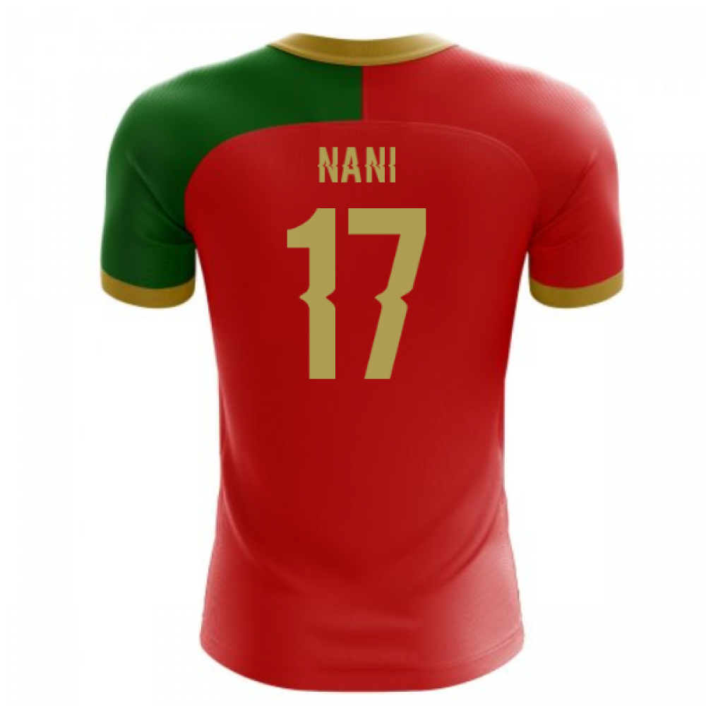 2025-2026 Portugal Flag Home Concept Football Shirt (Nani 17) - Kids