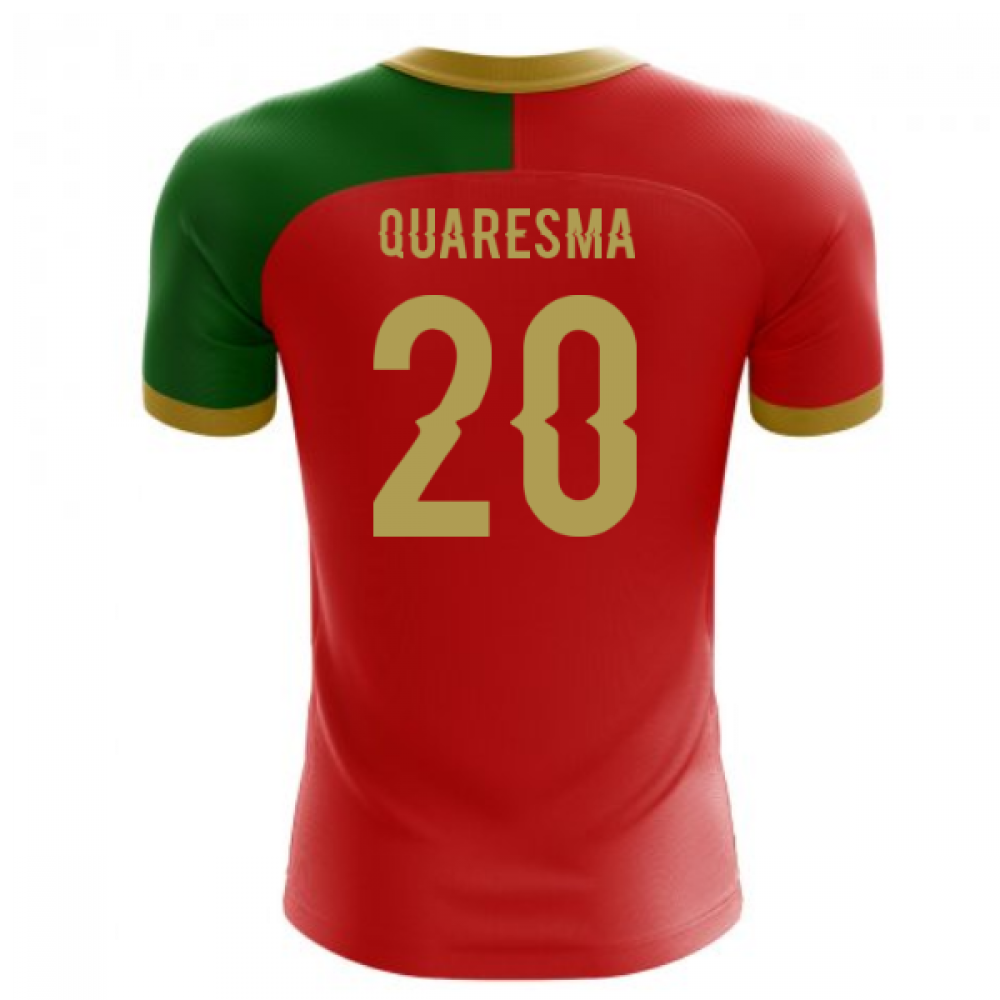 2024-2025 Portugal Flag Home Concept Football Shirt (Quaresma 20) - Kids