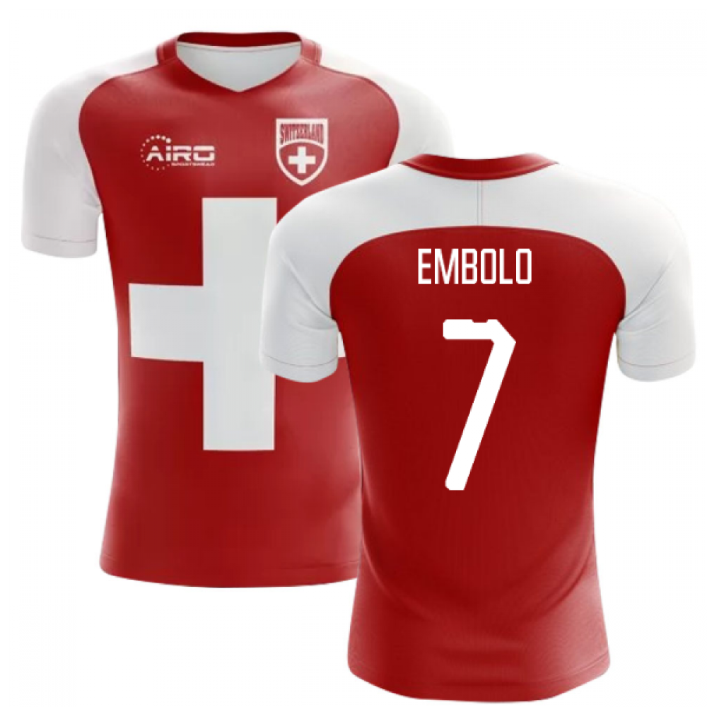 2023-2024 Switzerland Flag Concept Football Shirt (Embolo 7) - Kids