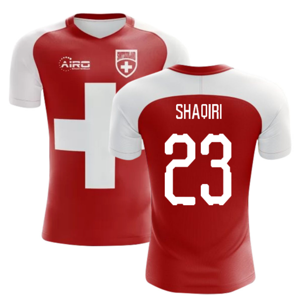 2025-2026 Switzerland Flag Concept Football Shirt (Shaqiri 23) - Kids