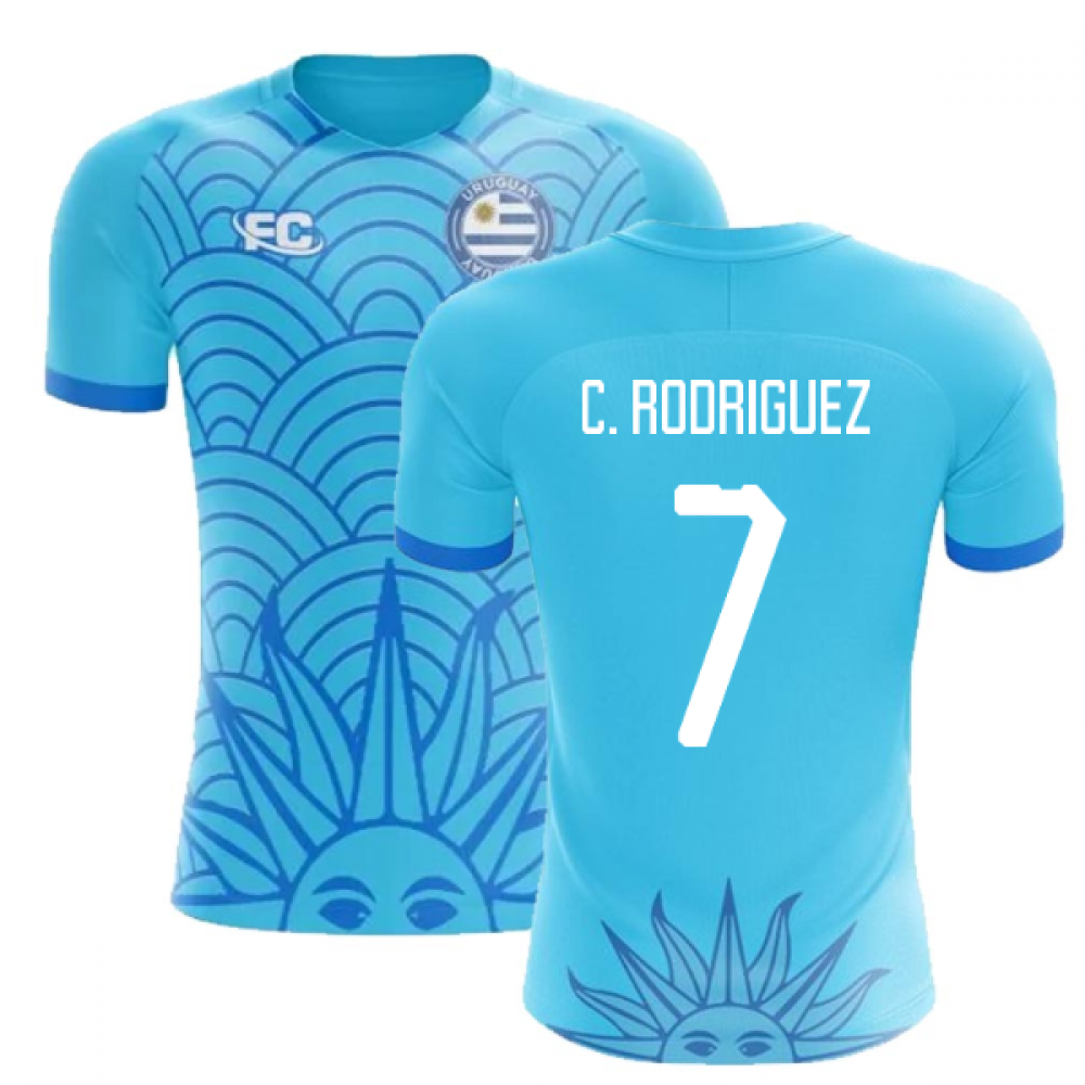 2018-2019 Uruguay Fans Culture Concept Home Shirt (C. Rodriguez 7) - Kids