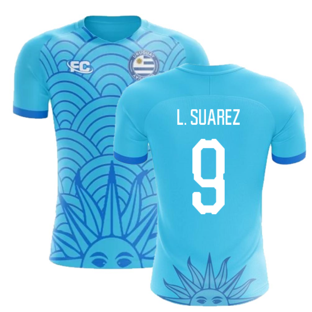 2018-2019 Uruguay Fans Culture Concept Home Shirt (L. Suarez 9) - Womens