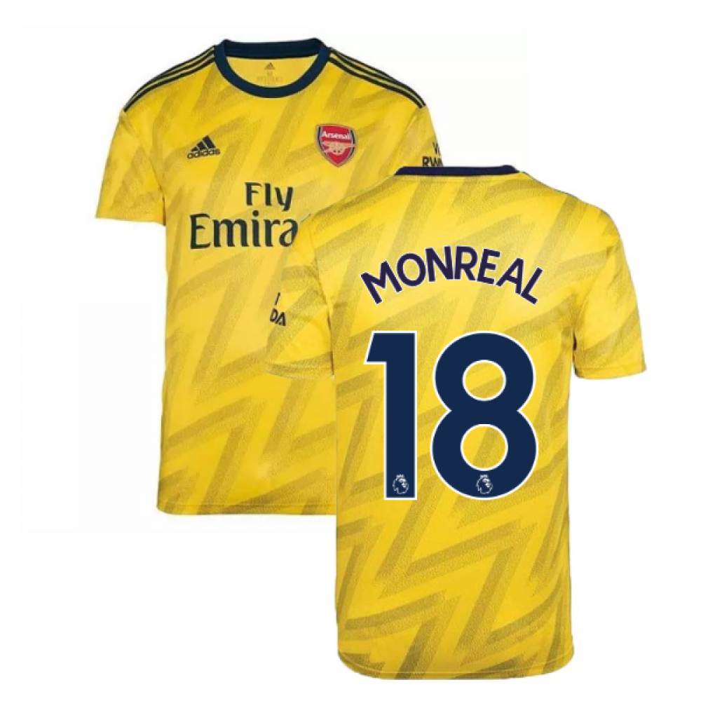 2019-2020 Arsenal Adidas Away Football Shirt (MONREAL 18)