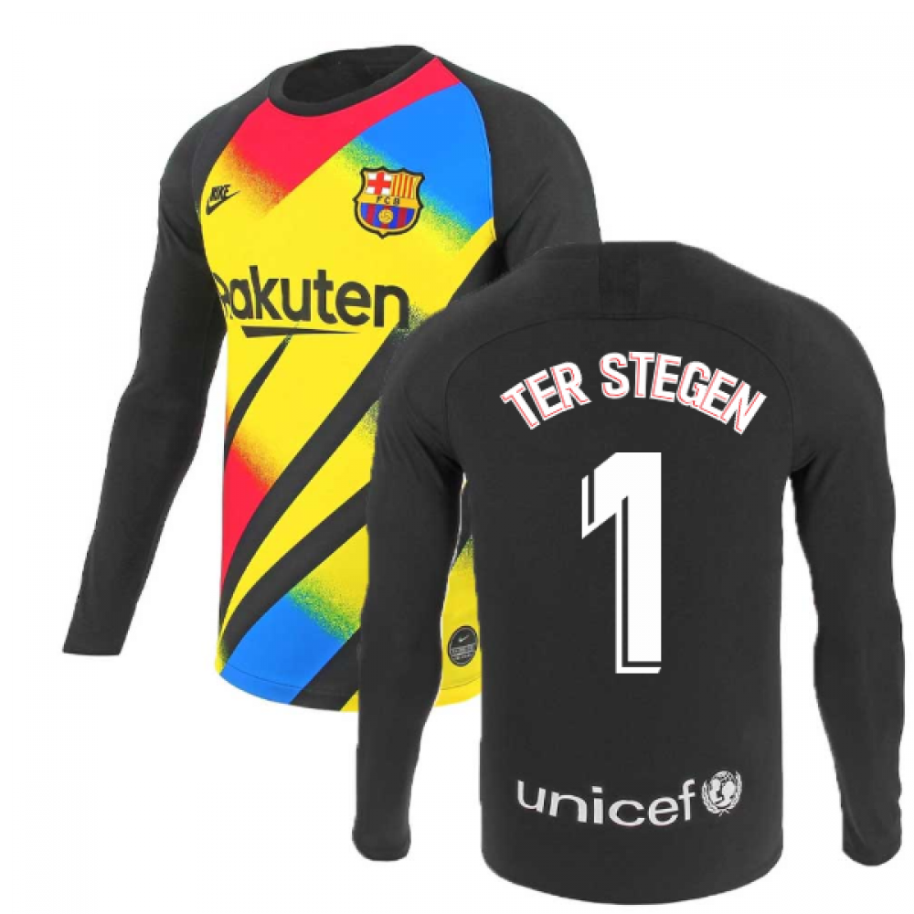 2019-2020 Barcelona Home Nike Goalkeeper Shirt (Yellow) (TER STEGEN 1)  [BV1483-720-163754] - $110.40 Teamzo.com