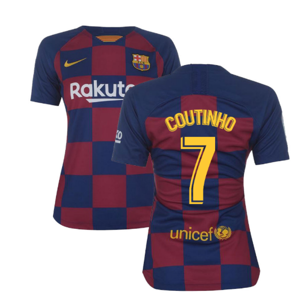 2019-2020 Barcelona Home Nike Ladies Shirt (COUTINHO 7)
