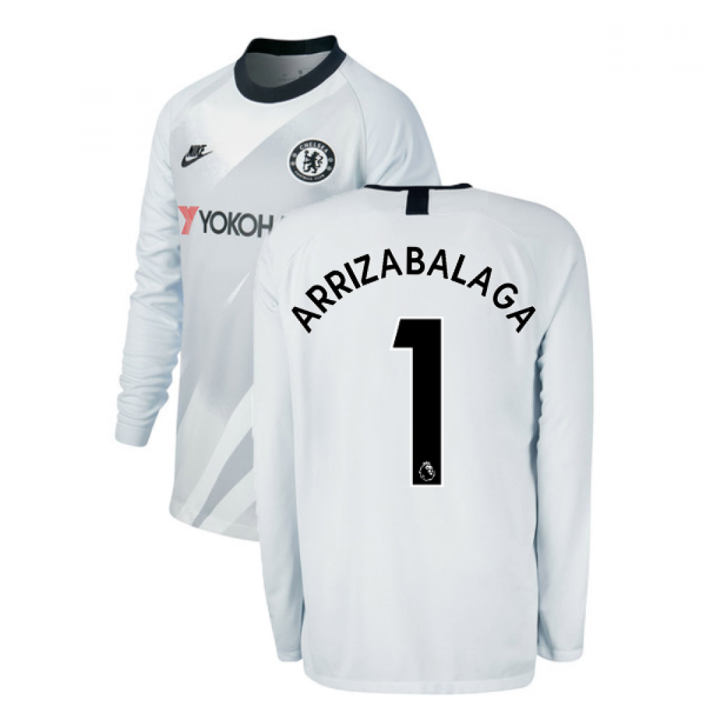 2019-2020 Chelsea Euro Home Nike Goalkeeper Shirt (Platinum) - Kids (ARRIZABALAGA 1) - $79.56