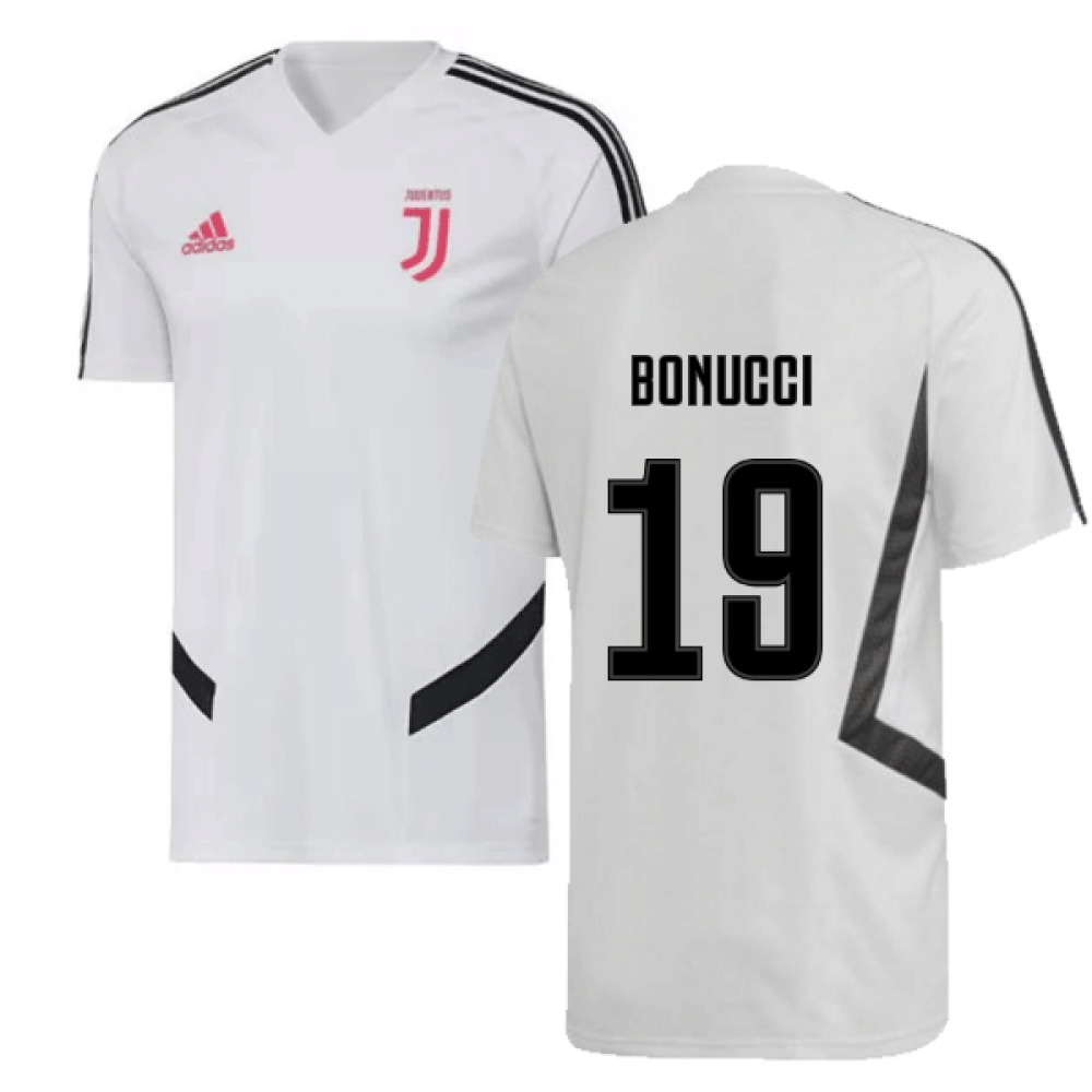 2019 2020 Juventus Adidas Training Shirt White Bonucci 19