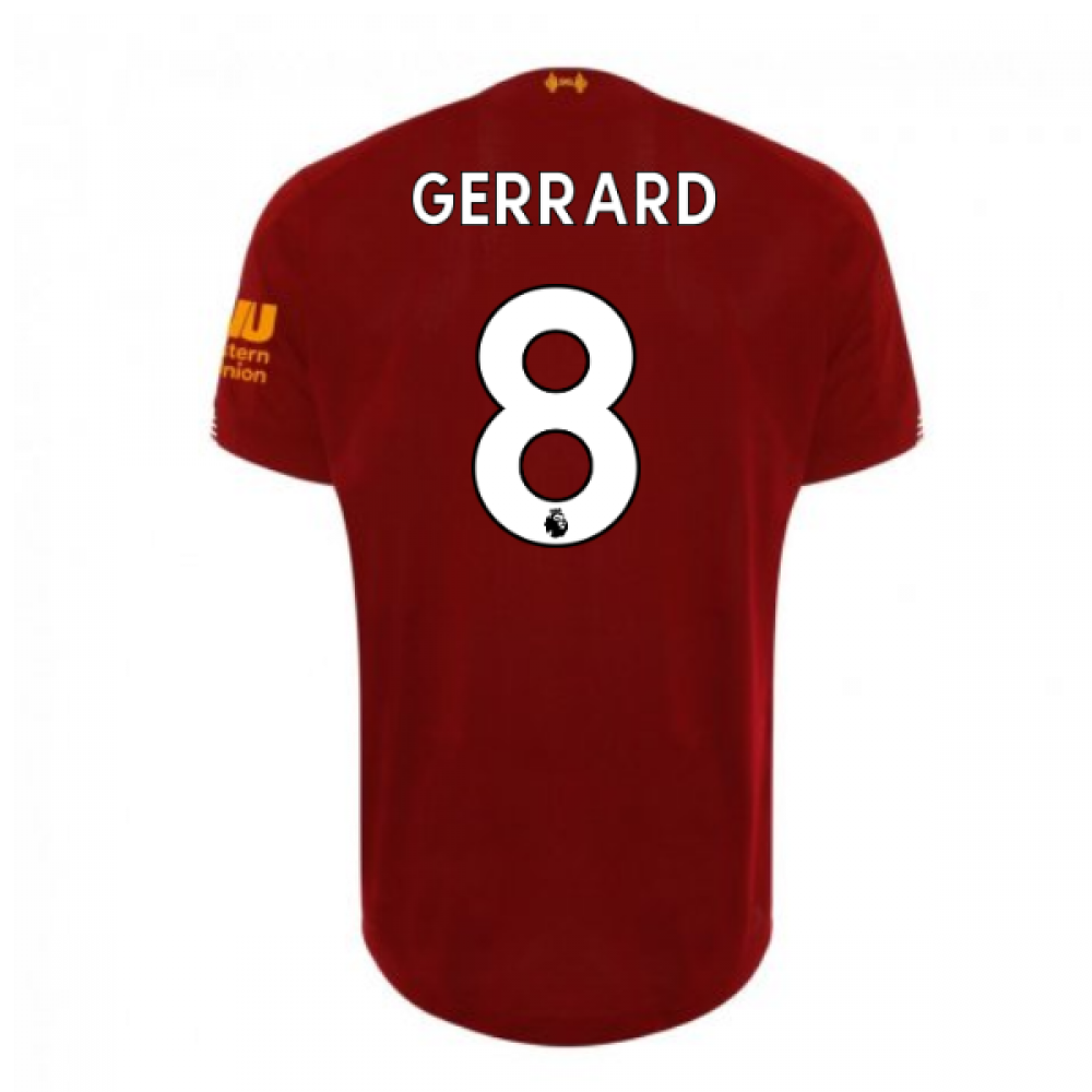 2019-2020 Liverpool Home Football Shirt (Gerrard 8)