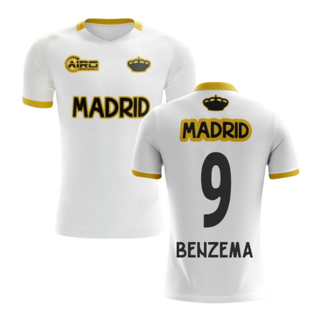 2020-2021 Madrid Concept Training Shirt (White) (BENZEMA 9) - Kids