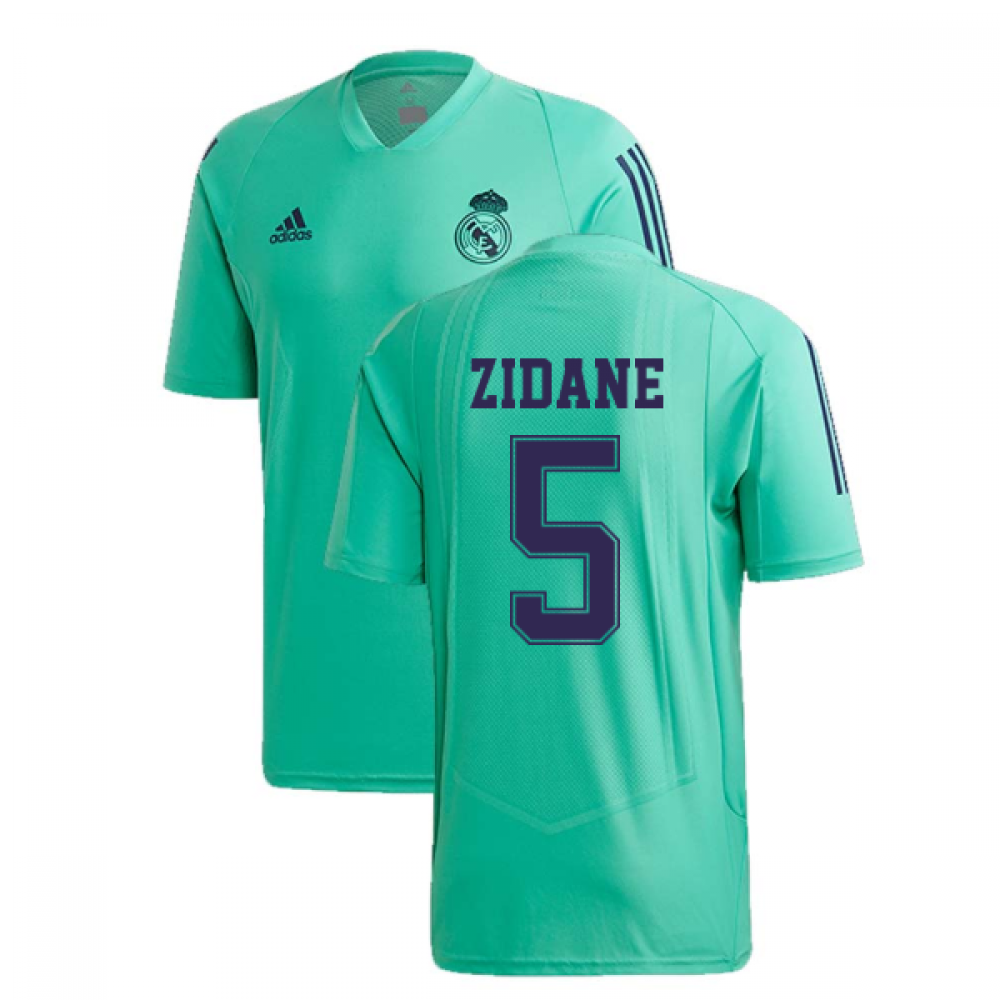 2019-2020 Real Madrid Adidas EU Training Shirt (Green) (ZIDANE 5)  [DX7824-163123] - $93.42 Teamzo.com