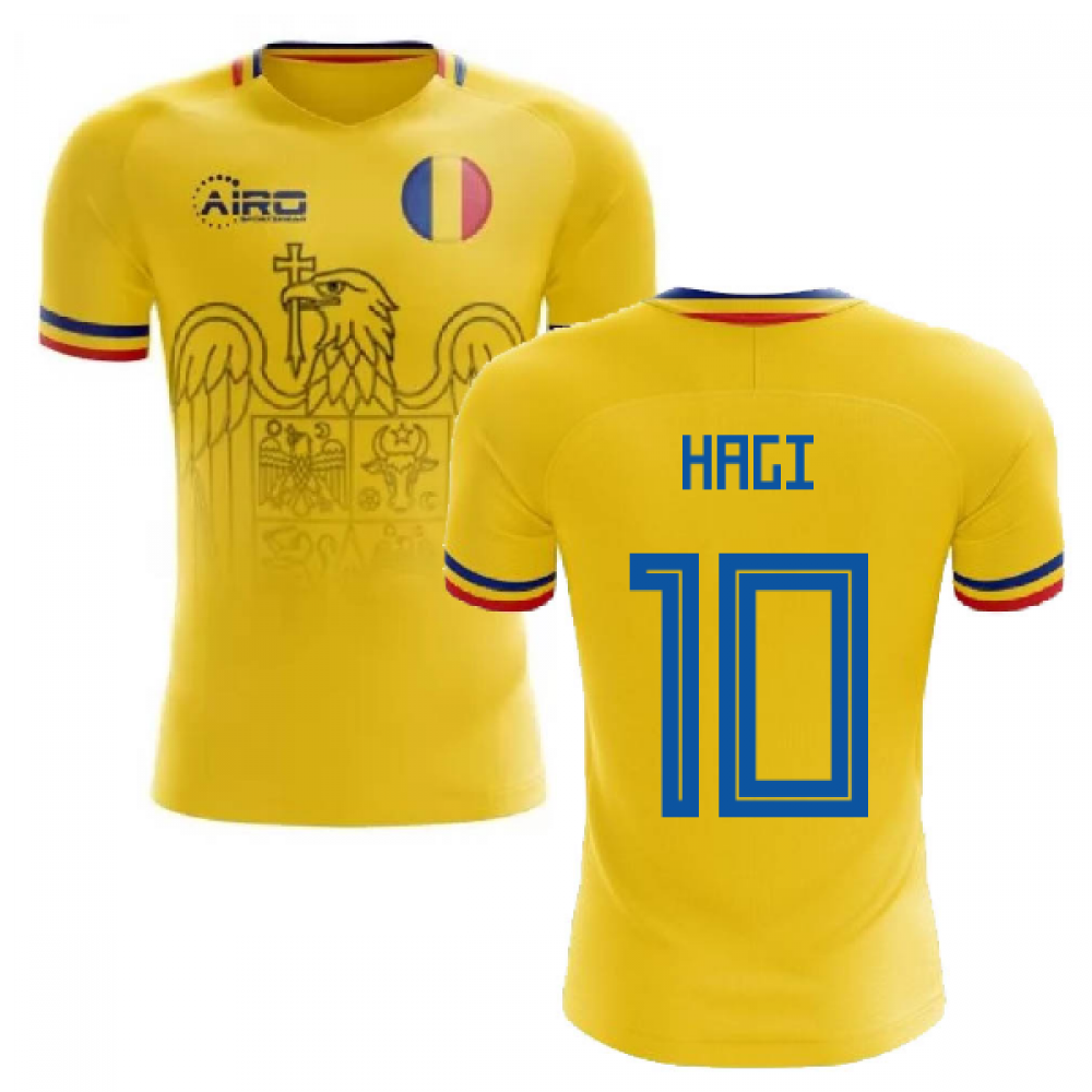 2023-2024 Romania Home Concept Football Shirt (Hagi 10)