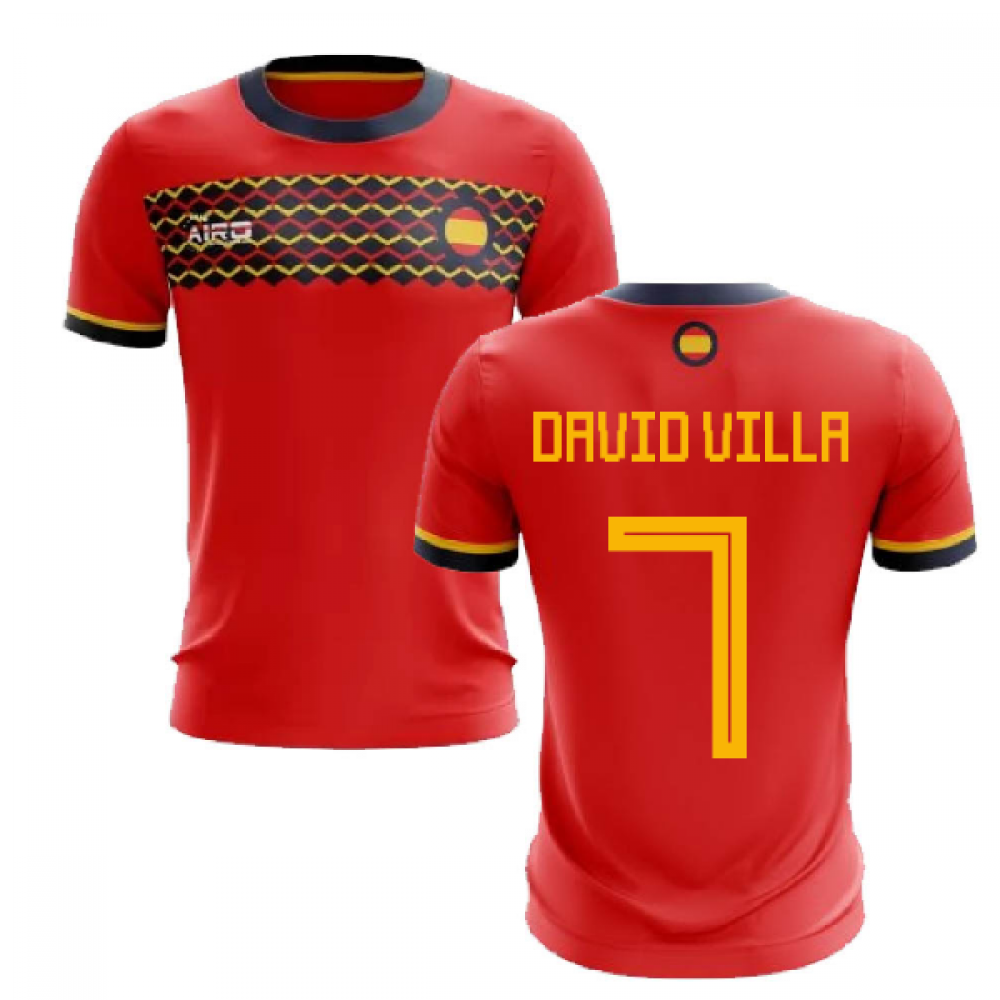 2024-2025 Spain Home Concept Football Shirt (David Villa 7)
