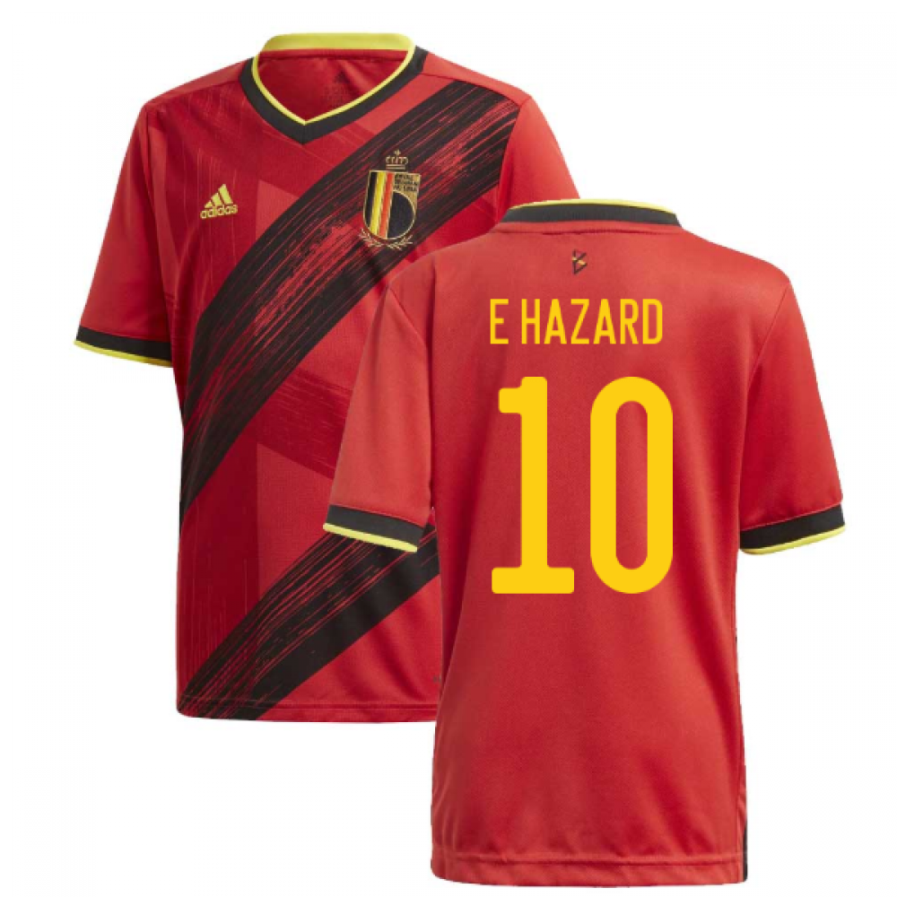 2020-2021 Belgium Home Adidas Football Shirt (Kids) (E HAZARD 10)