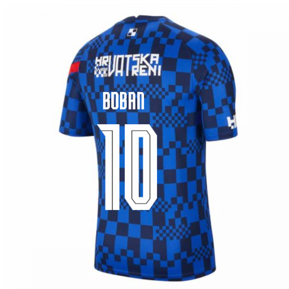 2020-2021 Croatia Pre-Match Training Shirt (Blue) - Kids (BOBAN 10)