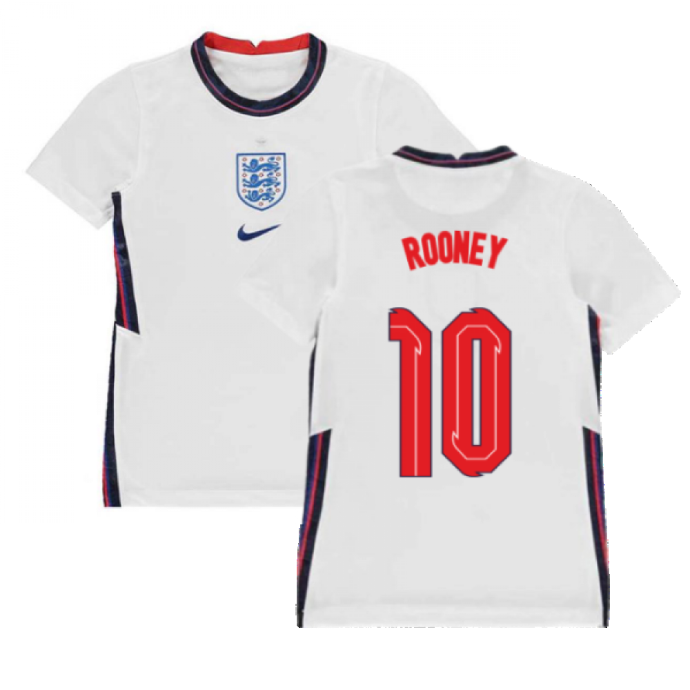 2020-2021 England Home Nike Football Shirt (Kids) (ROONEY 10)