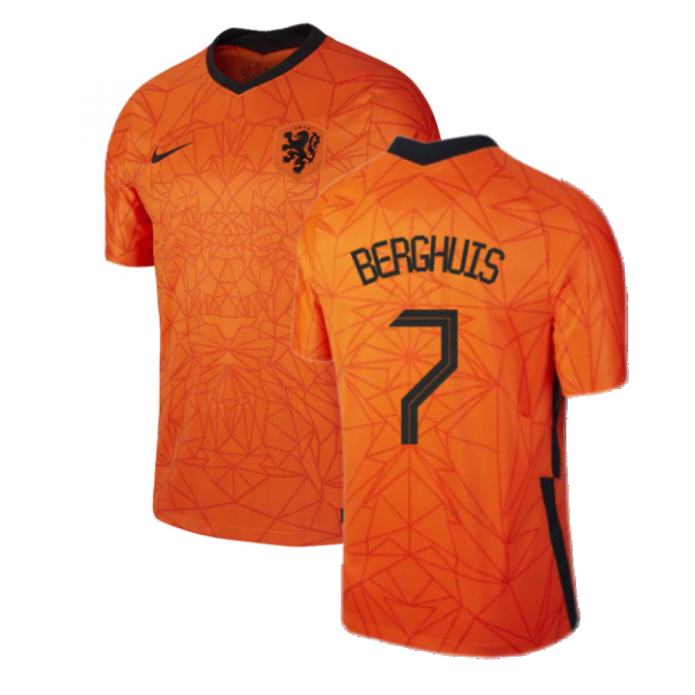 2020-2021 Holland Home Nike Football Shirt (BERGHUIS 7)