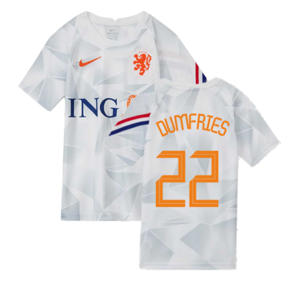 2020-2021 Holland Pre-Match Training Shirt (White) - Kids (DUMFRIES 22)