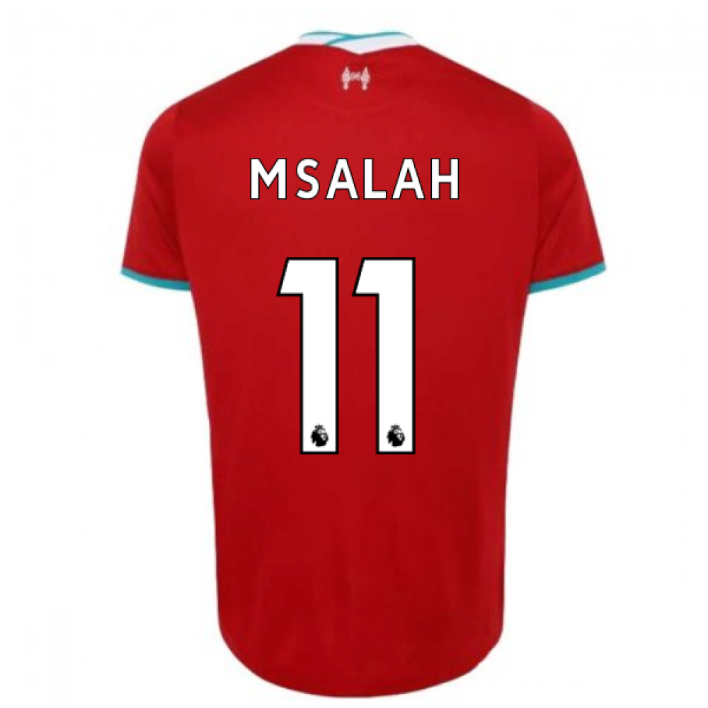 M SALAH #11 36" chest Size XL Boys Liverpool Junior Home Shirt 2020-21 