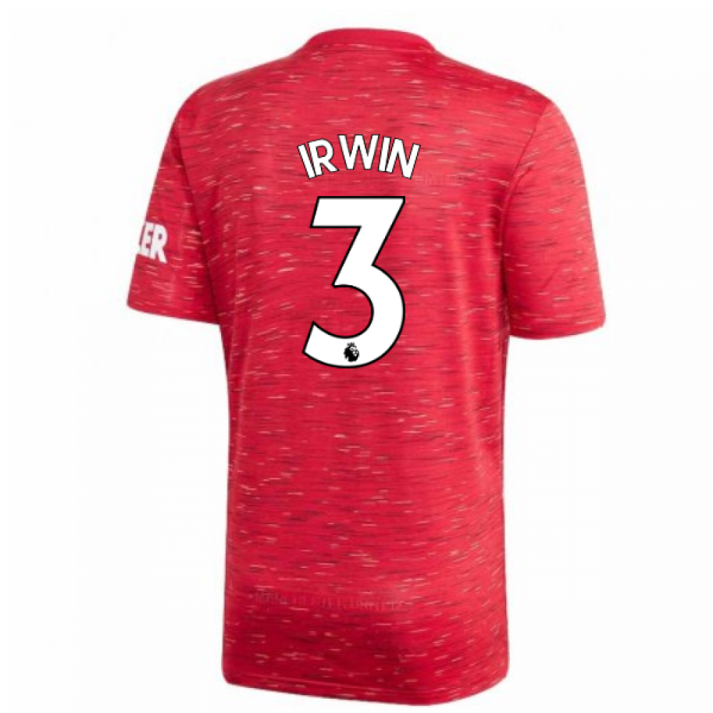 2020-2021 Man Utd Adidas Home Football Shirt (Kids) (IRWIN 3)
