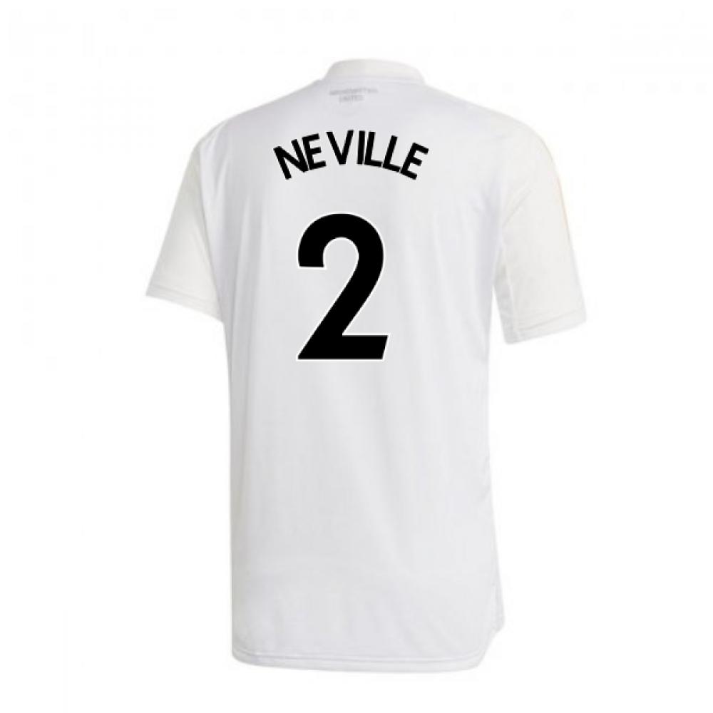 2020 2021 Man Utd Adidas Training Shirt White Kids Neville 2 Fr3647 176692 54 83 Teamzo Com