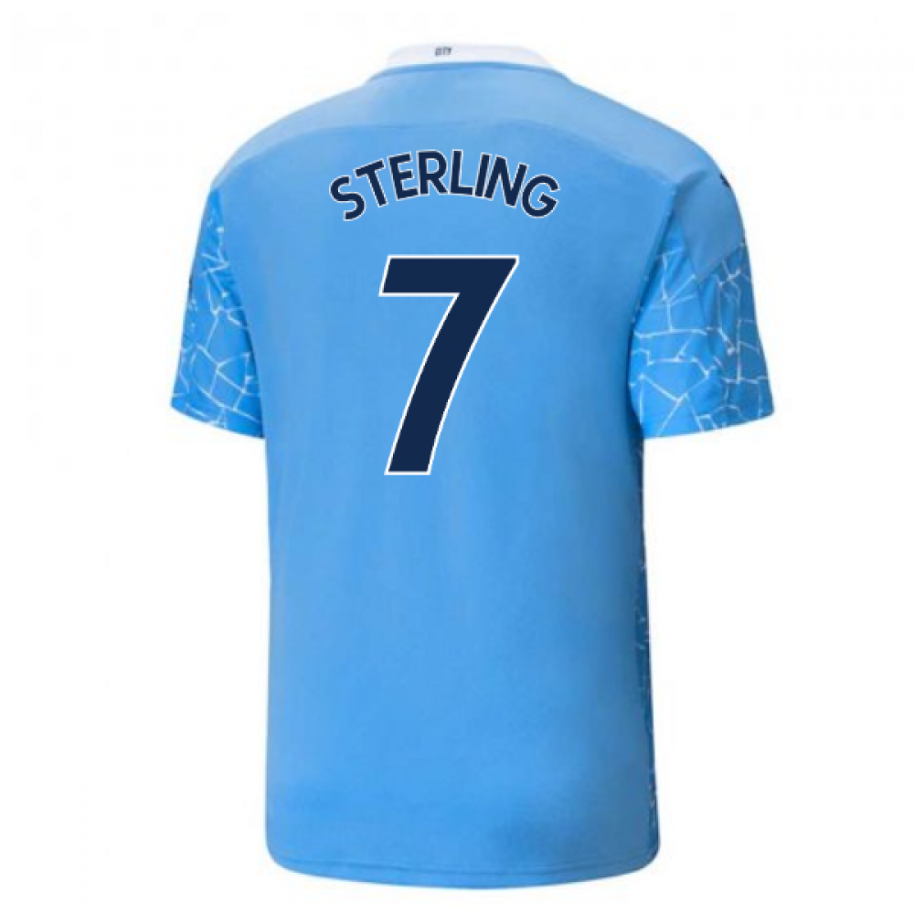 2020-2021 Manchester City Puma Home Football Shirt (STERLING 7)