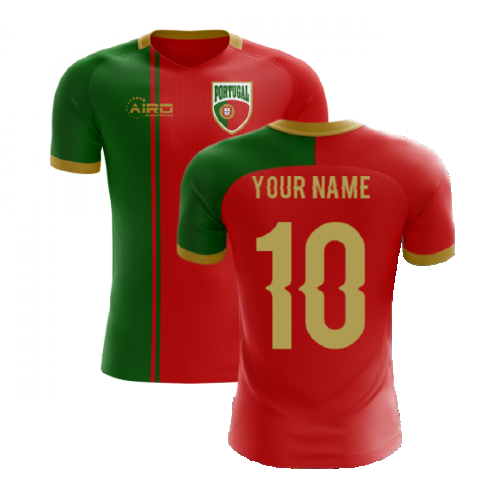 2023-2024 Portugal Flag Home Concept Football Shirt (Your Name)