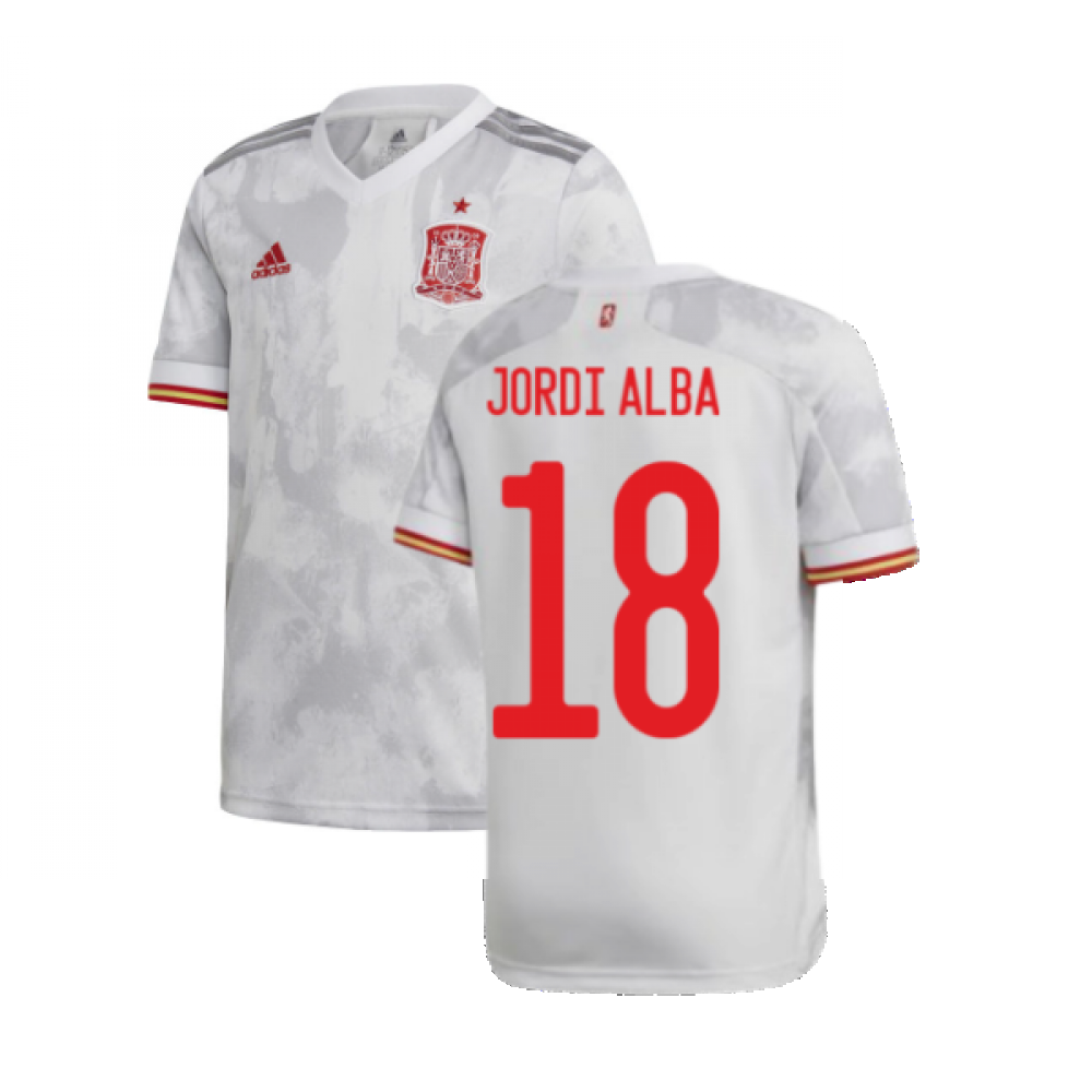 2020-2021 Spain Away Shirt (JORDI ALBA 18)