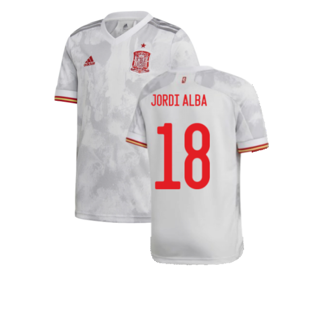 2020-2021 Spain Away Shirt (Kids) (JORDI ALBA 18)